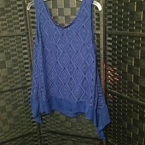 XL Blue sharkbite tank top